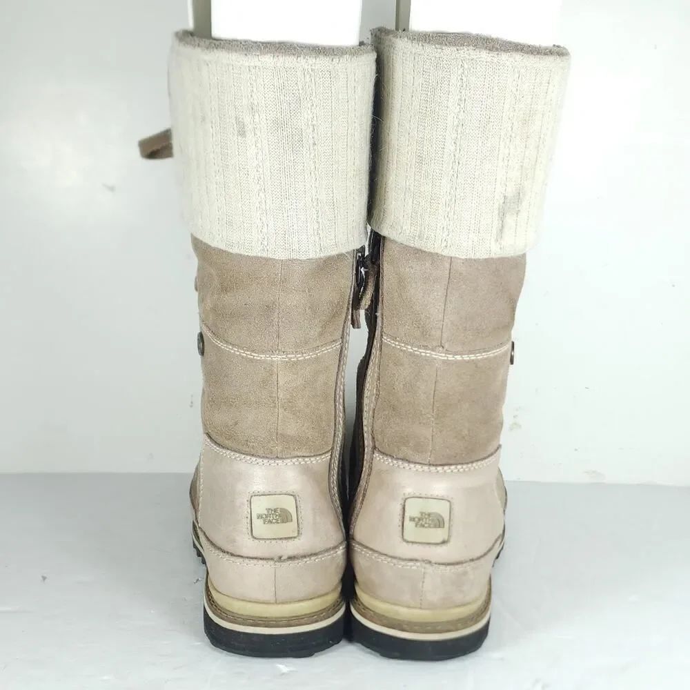 The North Face Women's Snowtropolis US6,5 Brown Suede Insulated Lace Up Boots - Picture 8 of 16